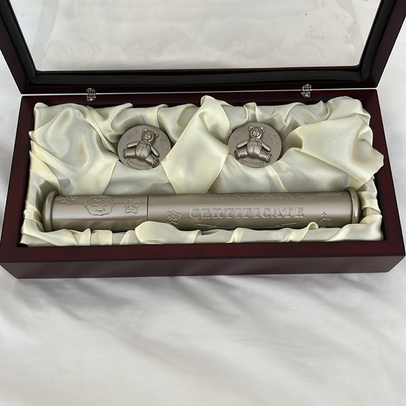 Silver Plated Baby’s First Tooth X 2 and Christening Certificate Holder - Picture 8 of 8